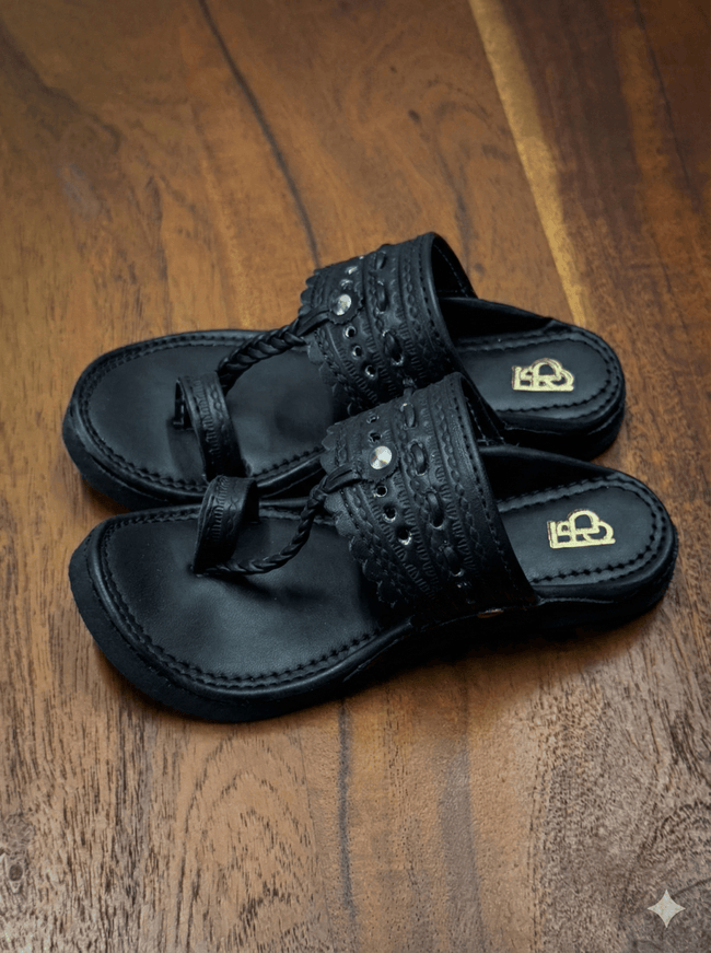 Leather Sandals - Dark Brown - Funny Bones Clothings