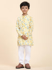 Lemon Print Vestiario's Blend Linen Kurta Pajama Set - Funny Bones Clothings