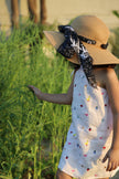 Little Bloom Embroidered Pure Linen Dress - Funny Bones Clothings