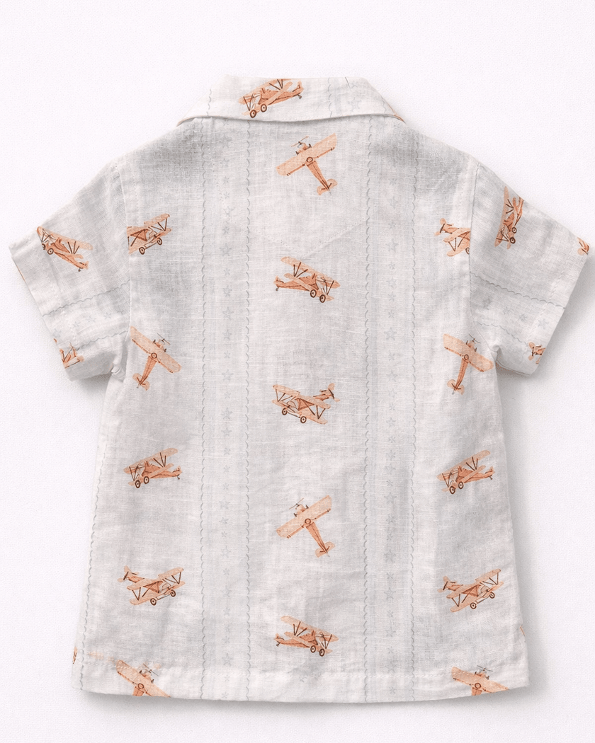 Little Sky Glider Print Premium Linen Coord Set - Funny Bones Clothings