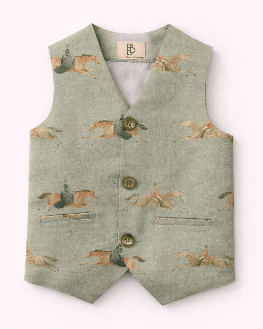 Mare & Stallion Print Premium Linen Coord Set - Funny Bones Clothings