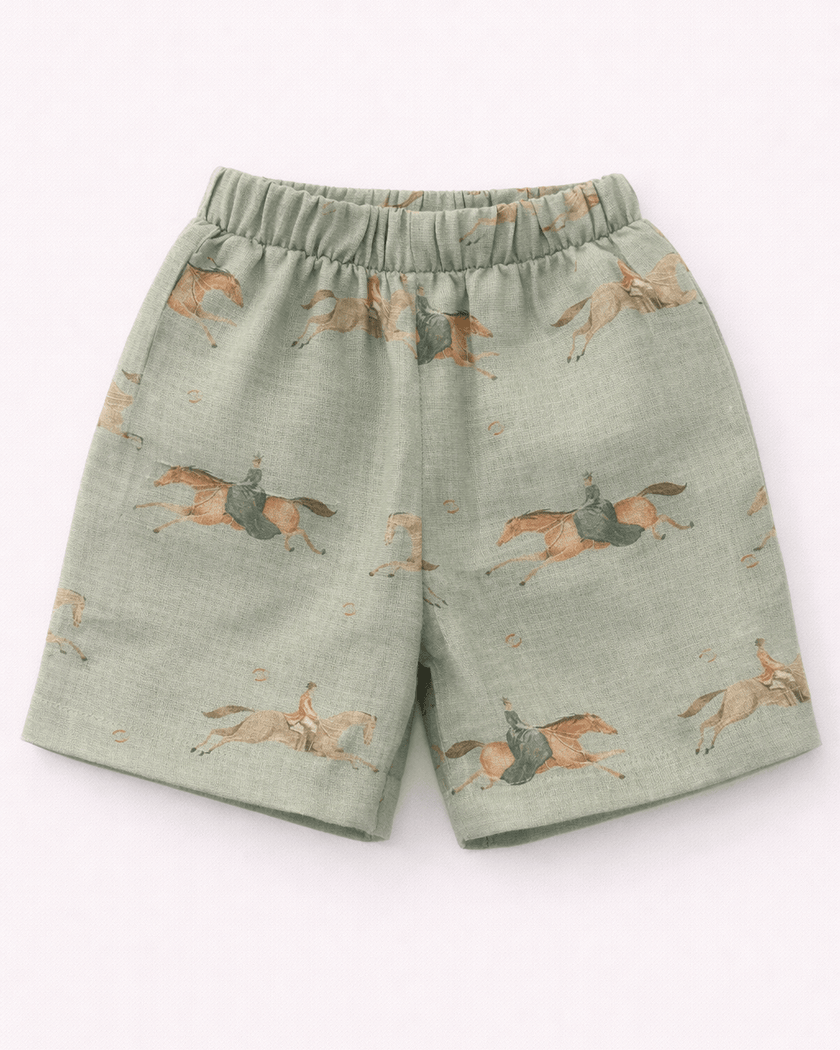 Mare & Stallion Print Premium Linen Coord Set - Funny Bones Clothings