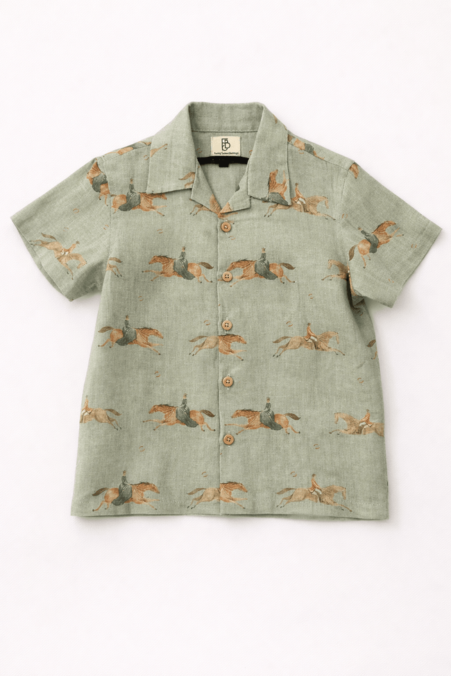 Mare & Stallion Print Premium Linen Coord Set - Funny Bones Clothings