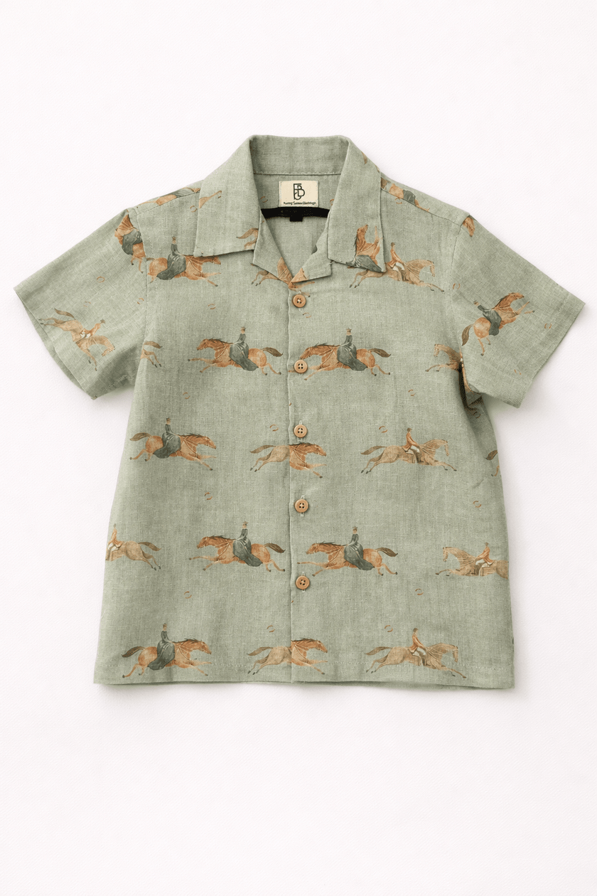 Mare & Stallion Print Premium Linen Coord Set - Funny Bones Clothings
