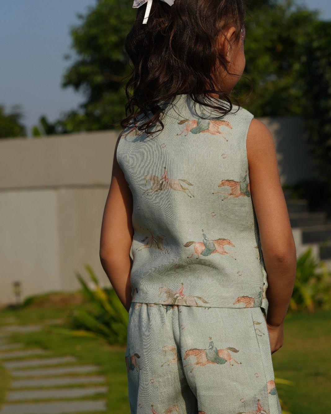 Mare & Stallion Print Premium Linen Coord Set - Funny Bones Clothings