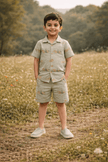 Mare & Stallion Print Premium Linen Coord Set - Funny Bones Clothings