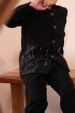 Midnight Prowl Themed Embriodered Bandgala Jodhpuri Blazer Set - Funny Bones Clothings