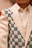 Mint Merge Pure Linen Intersect Blazer Set - Funny Bones Clothings