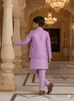 Morbagh Flamingo Pure Silk Open Jodhpuri Kurta Pajama Set - Funny Bones Clothings