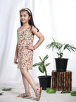 Mushroom Print Pure Linen Dress - Funny Bones Clothings