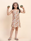 Mushroom Print Pure Linen Dress - Funny Bones Clothings
