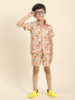 Mushrooms Printed Pure Linen Premium Co-ords - Funny Bones Clothings