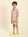 Mushrooms Printed Pure Linen Premium Co-ords - Funny Bones Clothings