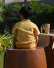 Mustard Twig Handwork Solid Premium Linen Coord Set - Funny Bones Clothings