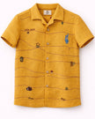 Mustard Twig Handwork Solid Premium Linen Coord Set - Funny Bones Clothings