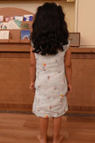 Nature Flight Printed Pure Linen BLazer Dress - Funny Bones Clothings