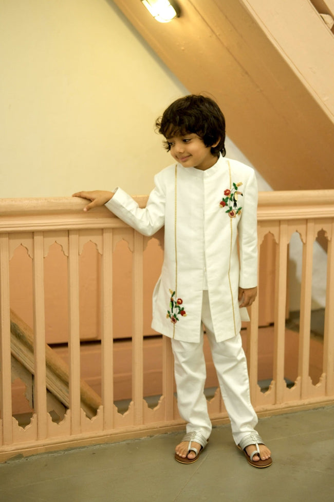 Navira Pure Handwork Pure Silk Sherwani Set - Funny Bones Clothings