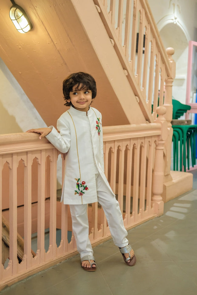Navira Pure Handwork Pure Silk Sherwani Set - Funny Bones Clothings