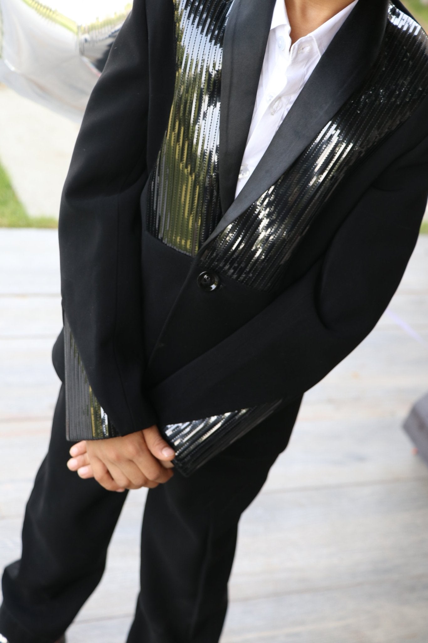 Obsidian Shine Signature Black Blazer Set - Funny Bones Clothings