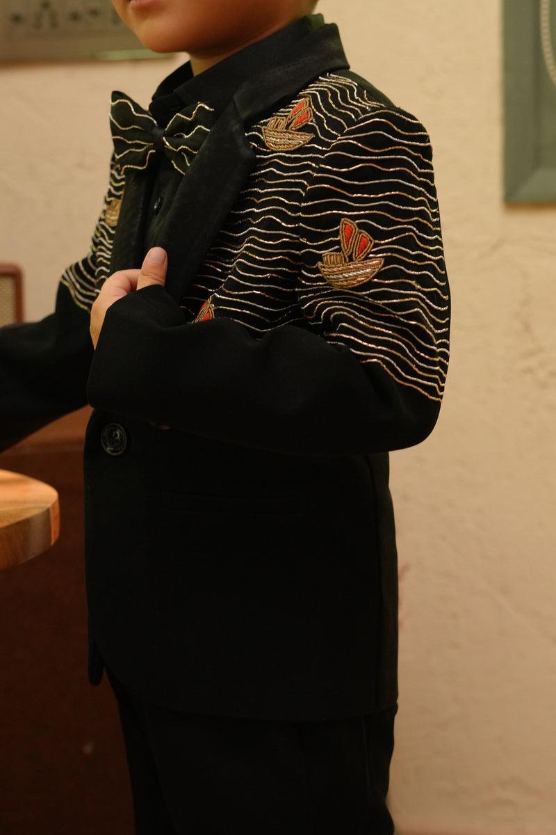 Ocean Voyage Blazer Set - Black - Funny Bones Clothings