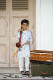 Ocean Whisper Pure Muslin Silk Kurta Pajama Set - Funny Bones Clothings