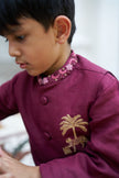 Palm & Panther Pure Linen Koti Kurta Pajama Set - Funny Bones Clothings