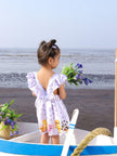 Party Animals Print Pure Linen Dress - Funny Bones Clothings