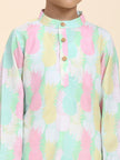 Pinapple Print Vestiario's Blend Linen Kurta Pajama Set - Funny Bones Clothings