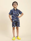 Planet Printed Pure Linen Premium Co-ords - Funny Bones Clothings