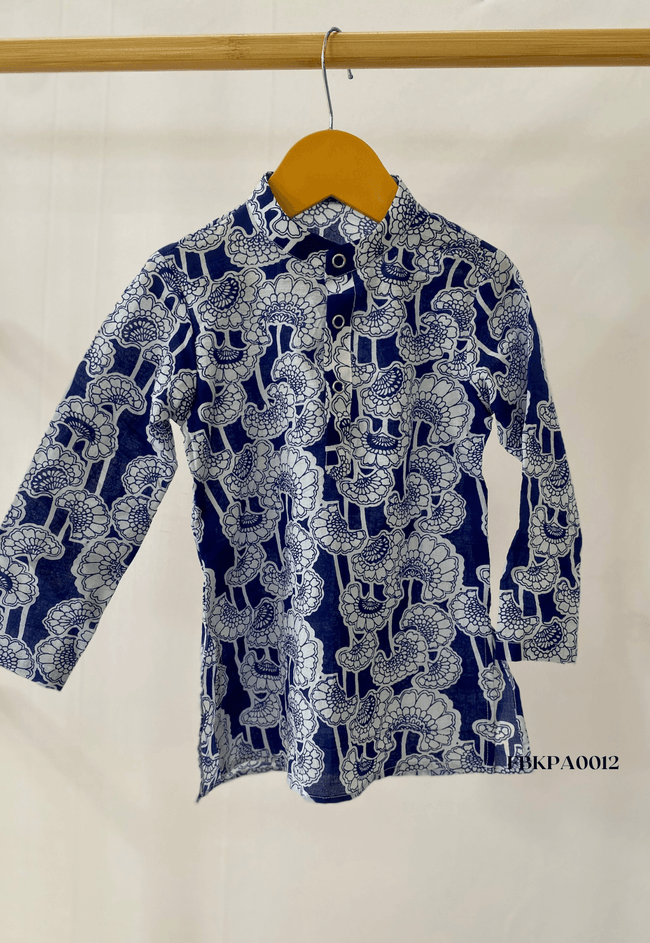 Pure Cotton Printed Kurta Pajama Set KPA012 - Funny Bones Clothings