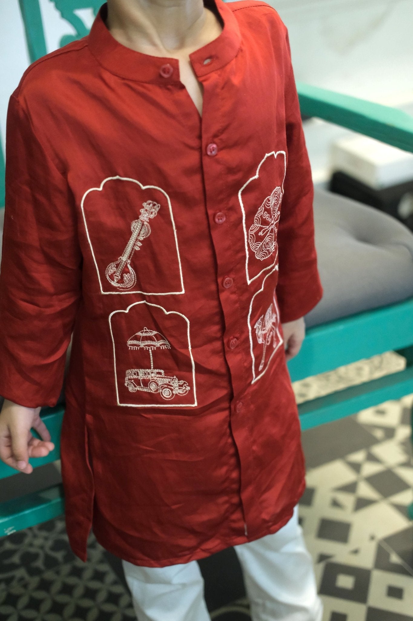 Raag Pure Silk Kurta Pajama Set - Funny Bones Clothings