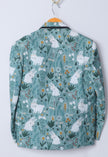 Rabbit Printed Pure Linen Blazer Set - Funny Bones Clothings