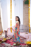 Rang Mahal Pure Silk Girls Top Skirt Set - Funny Bones Clothings