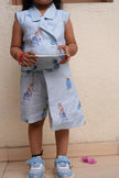 Royal Toika Printed Pure Linen BLazer Dress - Funny Bones Clothings