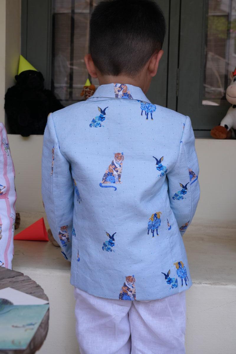 Royal Toika Pure Linen Blazer Set - Funny Bones Clothings