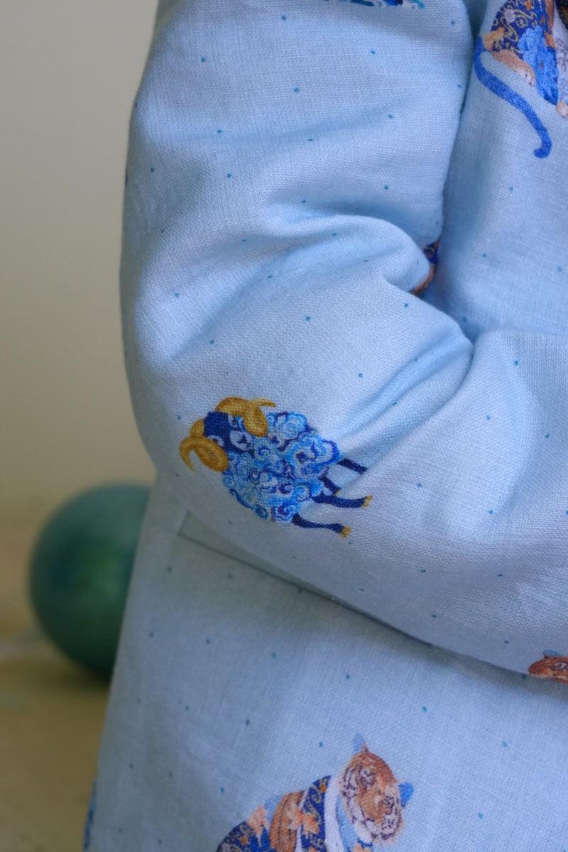Royal Toika Pure Linen Blazer Set - Funny Bones Clothings