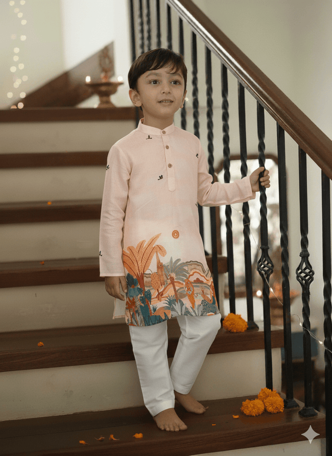 Savannah Themed Kurta Pajama Set - Funny Bones Clothings
