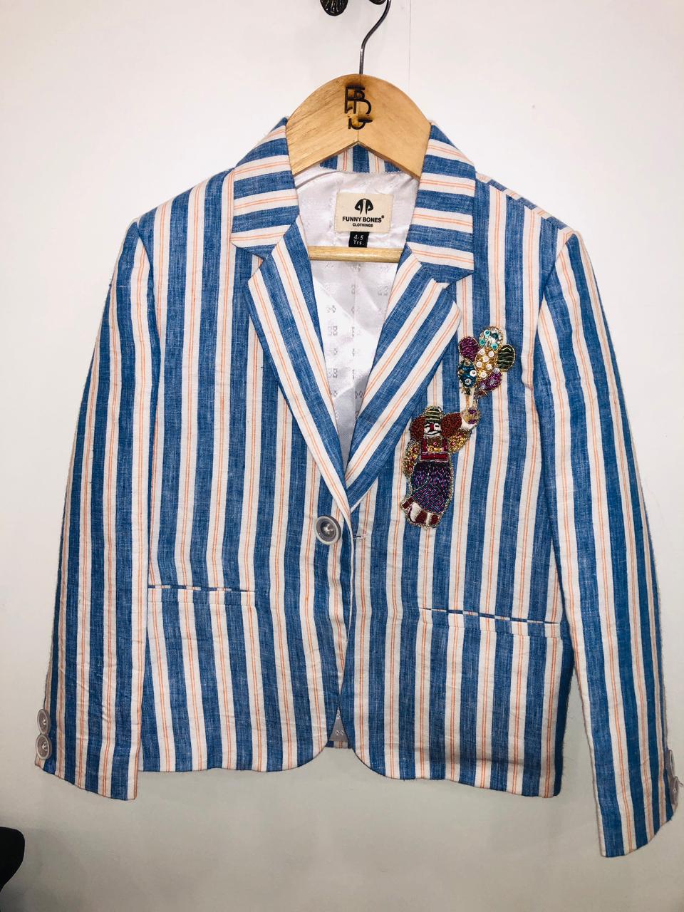 Serene Stripes Carinval Themed Blazer set - Funny Bones Clothings