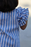 Serene Stripes Pure Linen Dress - Funny Bones Clothings