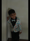 Skates Print Pure Linen Blazer Set - Funny Bones Clothings