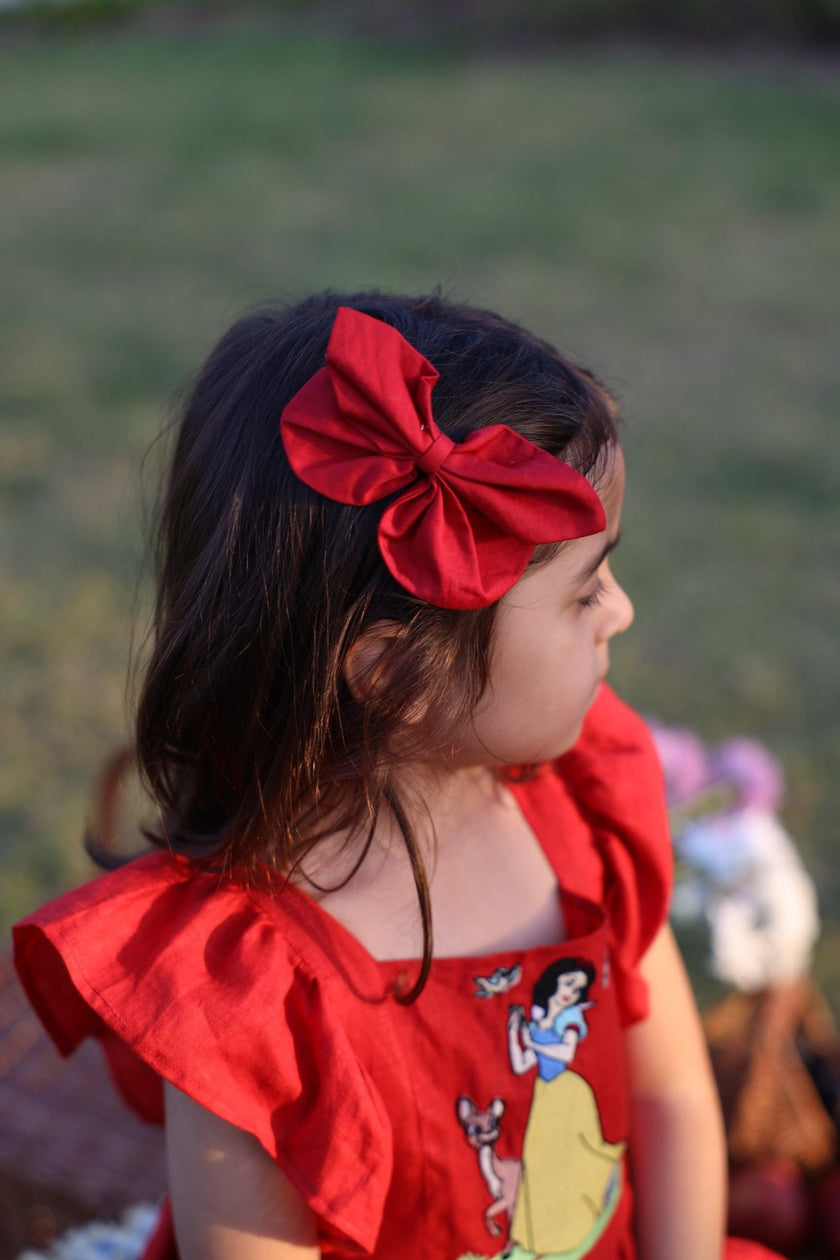 Snow White's Garden Pure Linen Dress - Funny Bones Clothings
