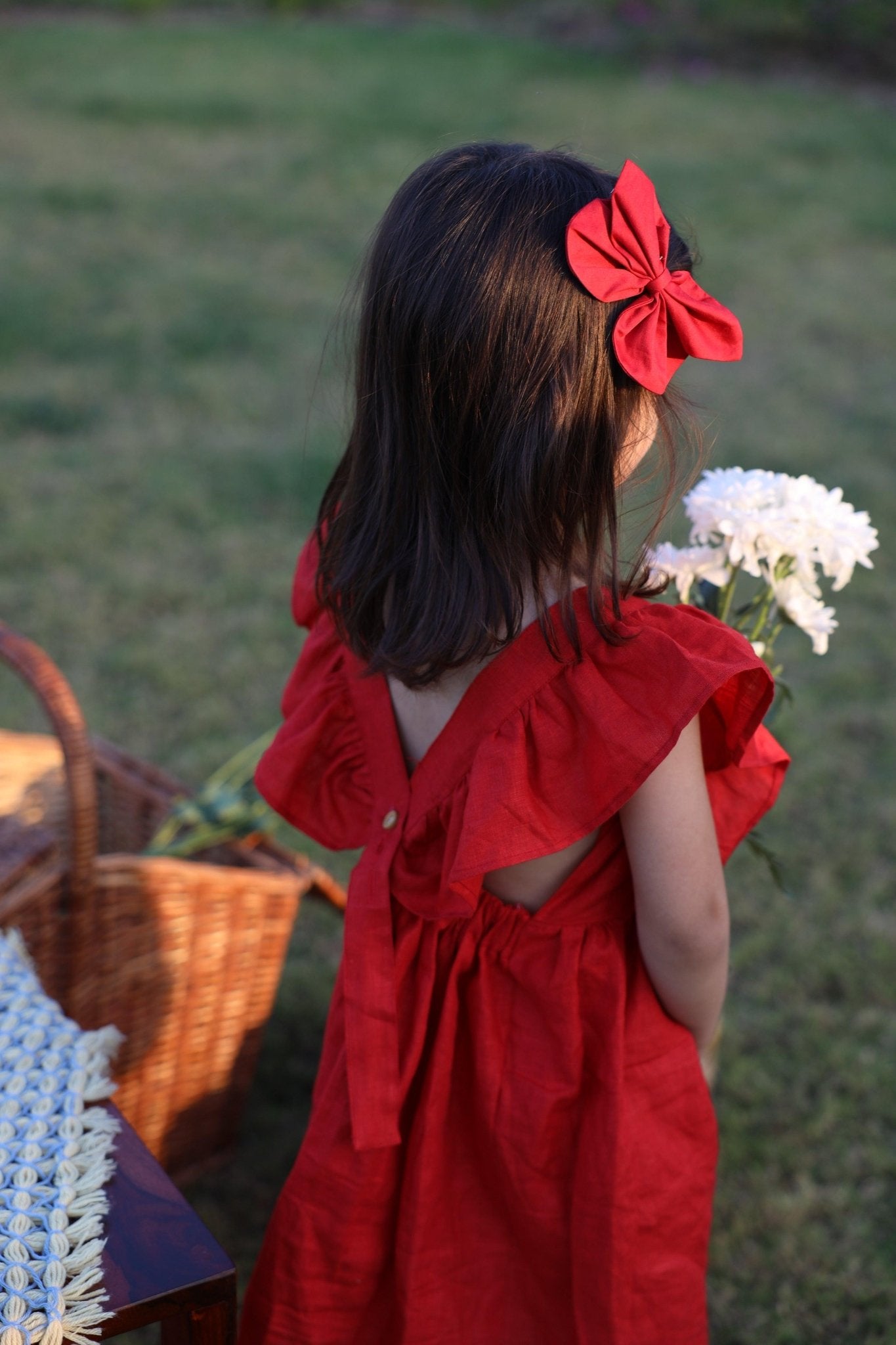 Snow White's Garden Pure Linen Dress - Funny Bones Clothings