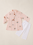 Soccer and Bowling Print Pure Bamboo Muslin Cotton Kurta Pajama Set - Funny Bones Clothings