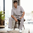 Solid Colour Pure Linen Co-ord Sets - Light Grey - Funny Bones Clothings
