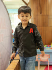 Spiderman Themed Pure Cotton Embriodered Shirt Only (Name Alphabet Customisable; Non Returnable) - Funny Bones Clothings