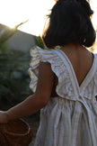 Striped Pure Linen Dress - Funny Bones Clothings