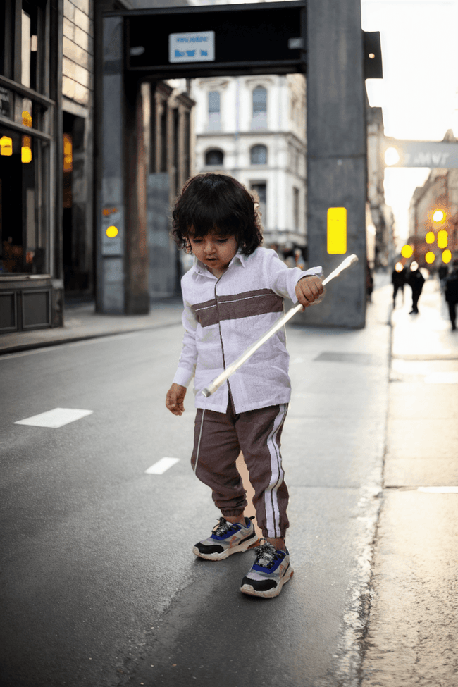Striped Style White Brown Color Pure Linen Shirt - Funny Bones Clothings