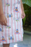 Sultan Tapestary Printed Pure Linen Blazer Dress - Funny Bones Clothings