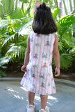 Sultan Tapestary Printed Pure Linen Blazer Dress - Funny Bones Clothings