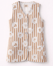 Teddy & Tennis Striped Print Premium Linen Dress - Funny Bones Clothings